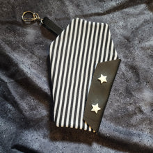 Load image into Gallery viewer, Black and White Stripes Coffin Wallet