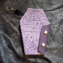 Load image into Gallery viewer, Purple Spiderweb Coffin Wallet