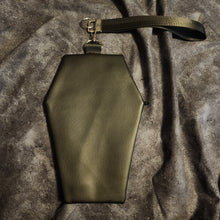 Load image into Gallery viewer, Bones & Webs Coffin Zipper Clutch Handbag
