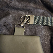 Load image into Gallery viewer, Grey Spiderweb Moth Coffin Zipper Clutch Handbag