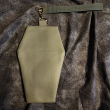 Load image into Gallery viewer, Grey Spiderweb Moth Coffin Zipper Clutch Handbag