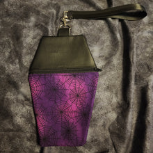 Load image into Gallery viewer, Purple Webs Coffin Zipper Clutch Handbag
