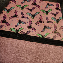 Load image into Gallery viewer, Pink Pastel Bats Coffin Zipper Clutch Handbag