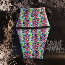 Load image into Gallery viewer, Neon Nightmares Coffin Cross Body Shoulder Purse