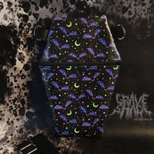 Load image into Gallery viewer, Starlight Bats Coffin Cross Body Shoulder Purse