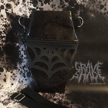 Load image into Gallery viewer, Midnight Web Coffin Cross Body Shoulder Purse