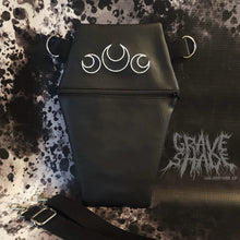 Load image into Gallery viewer, Crescent Moons Coffin Cross Body Shoulder Purse