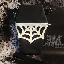 Load image into Gallery viewer, Spiderweb Coffin Cross Body Shoulder Bag