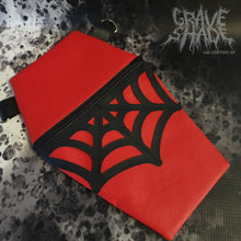 Load image into Gallery viewer, Red Spiderweb Coffin Cross Body Shoulder Bag