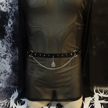 Load image into Gallery viewer, Midnight Web Spiked Belt Accessory