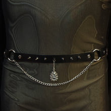 Load image into Gallery viewer, Midnight Web Spiked Belt Accessory