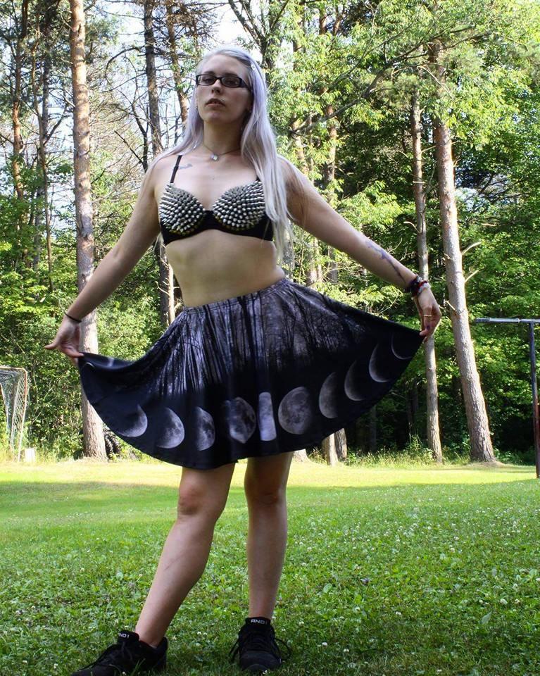Moon Phases Skirt | XS - 3XL | Grave Shade ~ Where Dark