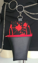 Load image into Gallery viewer, Blood Splatter Coffin Zipper Clutch Handbag