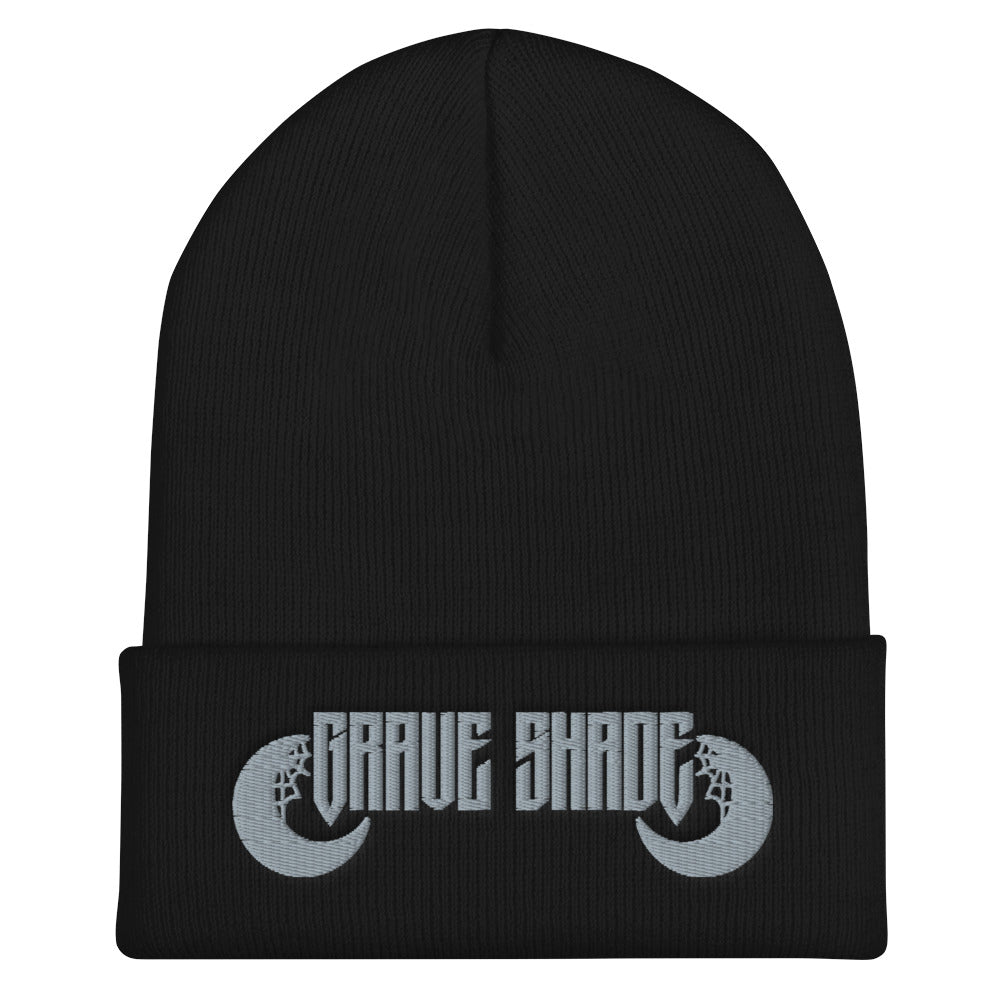 Grave Shade Moon Embroidered Beanie Grave Shade Where Dark
