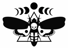 Load image into Gallery viewer, Moon Worship Death Head Moth Vinyl Decal Sticker