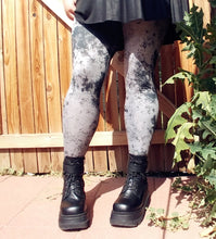Load image into Gallery viewer, Grey Grunge Tights | Tights | Nu Goth & Alternative Apparel | Build Your Empire Clothing Co.