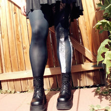 Load image into Gallery viewer, Two Faced Duality Tights | Tights | Nu Goth & Alternative Apparel | Build Your Empire Clothing Co.