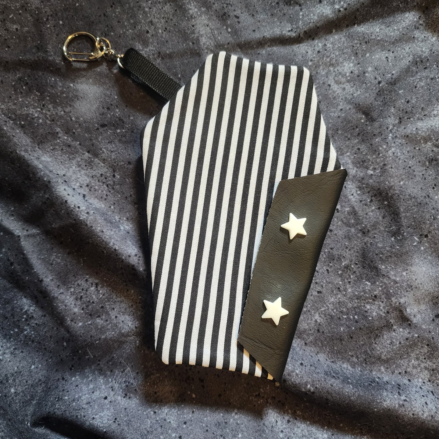 Black and White Stripes Coffin Wallet