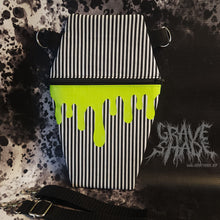 Load image into Gallery viewer, Toxic Stripes Coffin Cross Body Shoulder Purse
