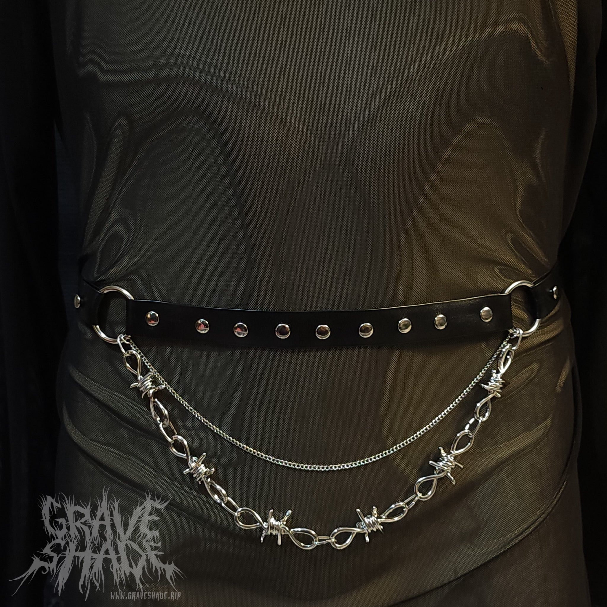 Thorn Double Chain Belt Accessory | WHERE DARK THREADS LIE | Grave