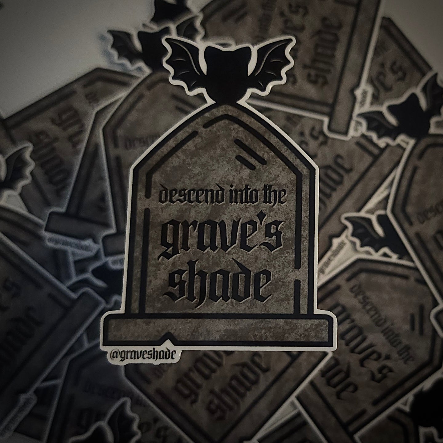 Grave Shade Tombstone Vinyl Sticker